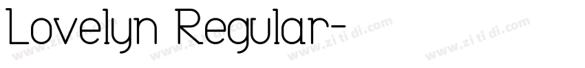 Lovelyn Regular字体转换